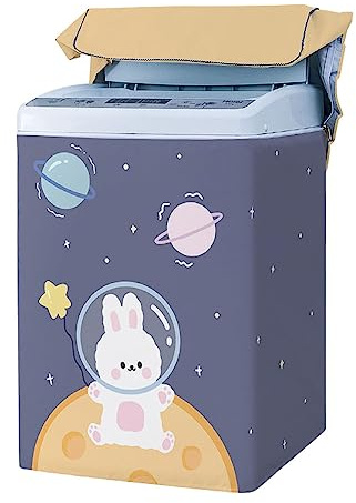 Odot Washing Machine Cover Top Load Waterproof Dustproof Washer Machine Dryer Protector Sunscreen Washer Dryer Cover for Most Top Load Washer Dryer (L,dark blue)