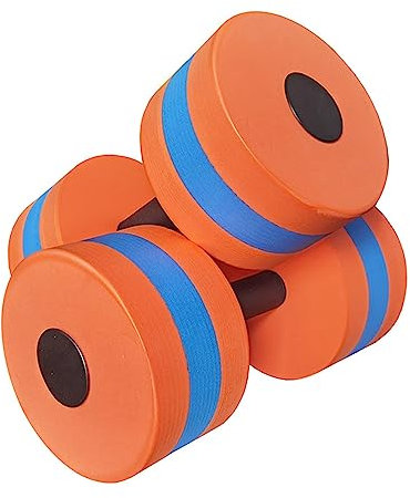Altsuceser Aquatics Hantel-Set, 2 Stück, Wasser-Hanteln, Wasser-Fitnessgeräte, EVA-Pool-Hanteln, Wassergymnastik-Ausrüstung zur Gewichtsreduktion, Orange, 2 Stück