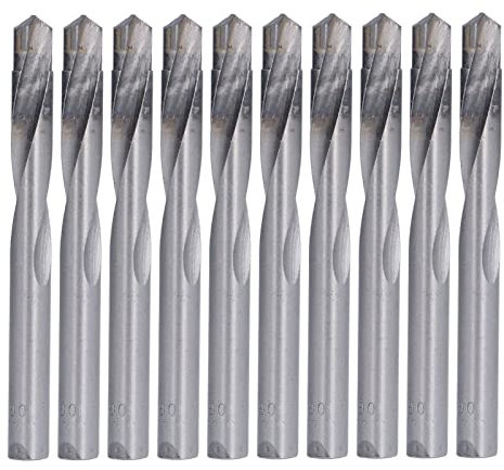 BestAlice 10-teiliges Spiralbohrer-Set, 10 Mm Kobalt-Bohrer-Set, Metall-Spiralbohrer-Set, Schaftfräser mit Geradem Schaft, Wolframstahl, Breite Anwendung, CNC-Fräser