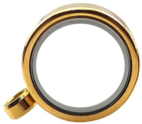 NUOBESTY Edelstahl Doppeltes Foto-amulett Mit Rundem Glas-medaillon Zum Öffnen Memory Locket Anhänger Für Personalisierte Diy-ketten Geschenk Für Halloween Valentinstag Weihnachten