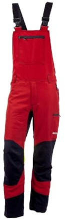 KOX Schnittschutz Latzhose Duro 3.0 Rot/Gelb Größe 98