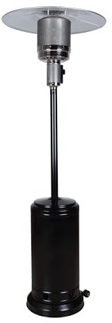 APANA 14KW Gas Heizpilz Bellamente ONE Gasheizstrahler für Terrasse Balkon Garten mit Transportrollen Umkippsicherung und Abschaltautomatik in schwarz