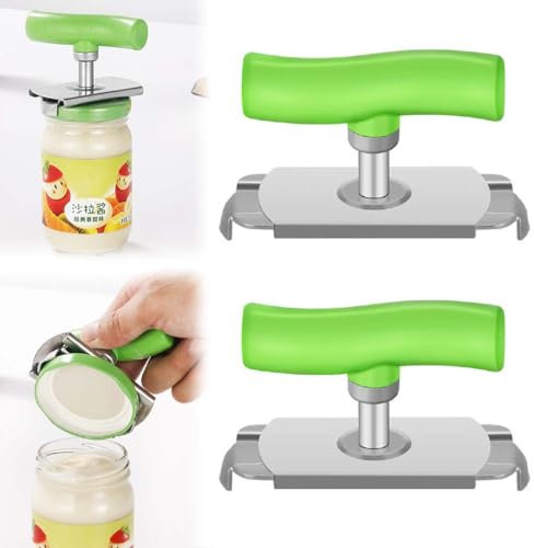 2 Piezas Abre Botes,Abridor De Tarros Para Artritis Sin Esfuerzo,Abridores De Tarros Ajustable Para Personas Mayores,Abrelatas Para Cocinar,Abridor De Tapas,Llave Abridor De Botellas (G+G)