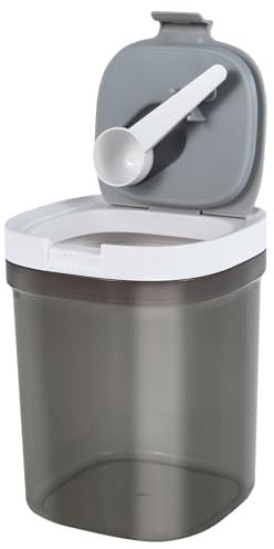Sutowe Airtight Formula Container Include Spoon Grey Coffee Canister Stackable Food Containers Include Lids Milk Powder Formula Dispenser for Coffee, Cereal, Flour(1300ml)