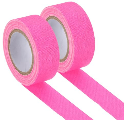 PATIKIL Ruban adhésif fluorescent qui luire dans le noir,0,8 pouce x 32,8 pieds,marqueurs en coton coloré, autocollants fluorescents qui brillent dans le noir pour décorations de fête,rose