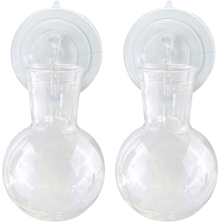 GMBYLBY Lot de 2/4 pots de fleurs hydroponiques à suspendre en acrylique avec crochets à ventouse pour décoration de fenêtre de maison, de bureau
