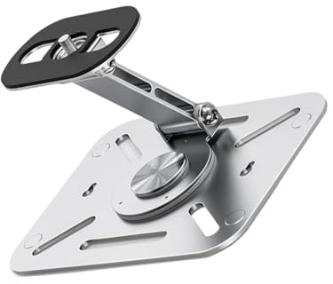 Lerpwige Adjustable Projector Mount with 180 Degree Rotation, 360 Rotation, Foldable for Indoor and Outdoor Use, Portable Rotating Projector Arm Mount