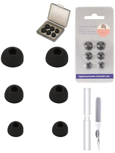 3 Paar Silikon-Ohrstöpsel für Anker Soundcore Liberty 5, daunke Ersatz-Ohrstöpsel, 3 Verschiedene Größen (S/M/L), weich und bequem, für In-Ear-Kopfhörer, schwarz