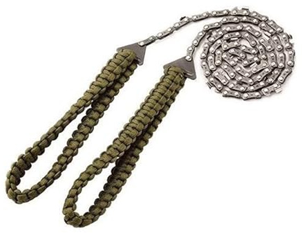Sanfoelek27 Inch 11 Teeth Pocket Chainsaw with Paracord Handle Hand Chain Saw Outdoor Emergency Survival Gear for Camping Hiking Backpacking Wood Tree Cutting