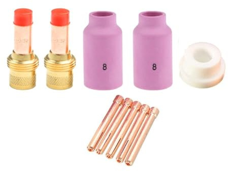 FACAIIO WIG-Gaslinsen-Zubehör-Set 45V26 WP-171826 Schweißbrenner mit Spannzangen und Isolator, 10 Stück