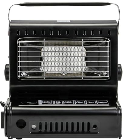 Greenfields Outdoor Gas Heater Portable 1.3kW Camping with Ceramic Burner, Compact Lightweight, Auto Ignition Safety Grill, Patio Garden Caravan