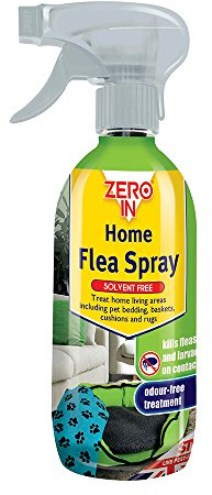 Zero In Home Flea Spray – 500 ml (Solvent-Free, Clear Water-Based Flea Treatment)