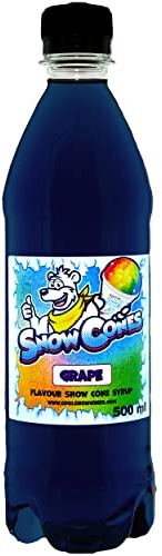Slush | Snow Cone Syrup | Compatible with ALL Slush Puppy Machines | 500ml Bottles Pick Your Flavour (500ml, Grape)