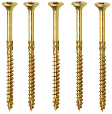 TORX 6.0 x 140 mm TX30 Vis à bois tête fraisée pour terrasse ou panneaux Lot de 100