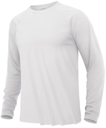 KEFITEVD Herrskjorta, UV-skydd UPF 50+, långärmad funktionsskjorta, snabbtorkande komfort, sommar, utomhusskjorta, vandring, jogging, skyddskläder, löptröja