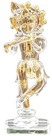 eSplanade Krishna Kishan Murti Idole Statue Sculpture (5.25 ) | Verre Cristal