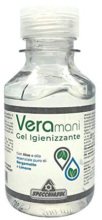 Specchiasol Veramani Gel Mani Igienizzante con Agenti Antimicrobici, 100ml