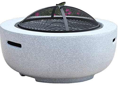 SUSHOP Brasero para Jardín, Parrilla De Barbacoa, Calentador De Jardín Y Patio, Brasero Y Barbacoa con Acabado De Piedra Ecológica (60X35cm)