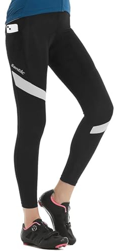 Santic Cykelbyxor Kvinnor Vadderade Långa Cykel Leggings Dam Cykel Cykeltights Svart XL