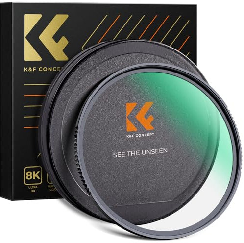 K&F CONCEPT 77mm UV Filter Made of Tempered Glass, Ultra-violet Lens Protection Filters Multi-Coated Waterproof (Nano-x series Toughened Glass)