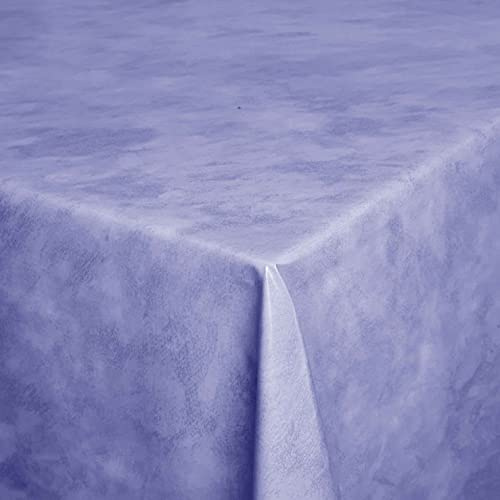 Wachstuch Wachstischdecke Tischdecke Gartentischdecke Größe wählbar Leicht Marmoriert Hellblau Eckig 140 x 280 cm abwaschbar