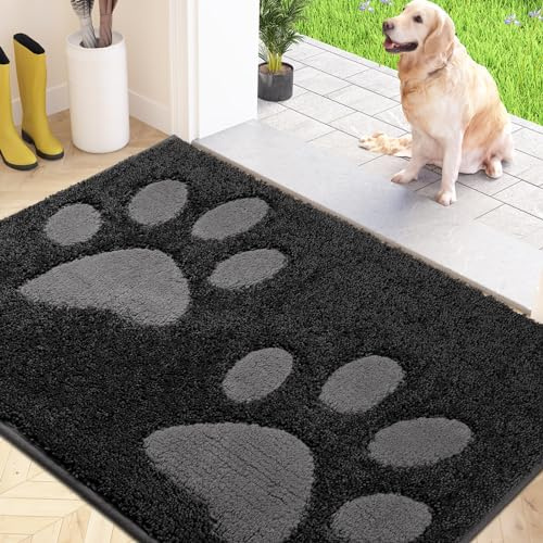 FCSDETAIL Fußmatte für den Innenbereich, 80 x 120 cm, waschbarer Eingangsteppich | Schmutzfänger, saugfähig, für Hunde, schlammige Pfoten, Haustür, Eingang, Haustiere