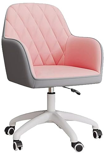 Bürostuhl, ergonomischer Schreibtischstuhl, Computerstuhl mit Armlehne, Samt, Chefsessel, höhenverstellbarer Drehstuhl mit mittlerer Rückenlehne, Wohnzimmer, Waschtisch