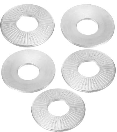 PATIKIL 304 Stainless Steel Flat Washers, 5 Pack M12x32mm Belleville Spring Disc Washer Conical Knurled Metric Gasket for Automotive Industrial Construction