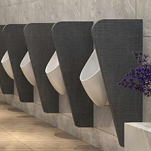 CAFIEDR 4pcs Public Health Partition Urinal Privacy Screen, Wall-Mounted Wooden Partition Panel Board Hotel Bathroom Partition Urinal Baffle Urinal Barrier (Brown) (Grey)