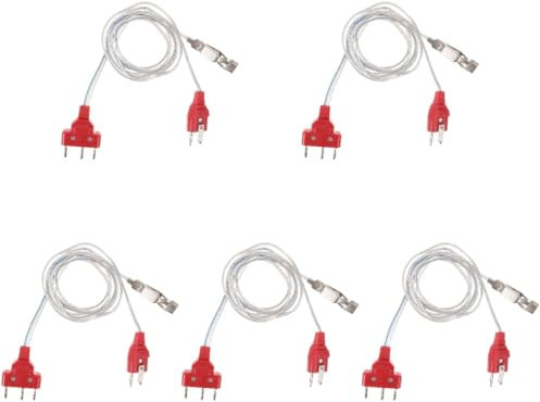 BESPORTBLE 5St Handleine aus Zaunfolie Griff Kette Spuler Fechttasche Fechten Degen Kabel für Folie Handdraht für Zäune Zaunkörperschnur Zaunschutz-Maskenschnur Rostfreier Stahl rot