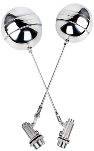 ASZHQUXIUAS Schwimmerhahn für Wassertank, Schwimmerventil, 1 Stück 1/2 Zoll 3/4 Zoll Schwimmerkugelhahn aus Edelstahl 316, vollautomatischer Wasserstandsschalter-Controller for Wassertank/-Turm(3/4)