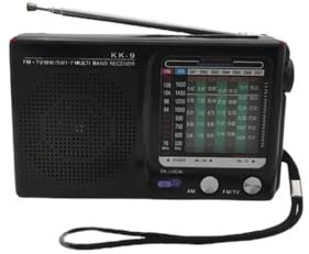 Raypow Radio de Portátil, 9 Bandas Radios de Transistor FM/Am/SW1~SW7 Bolsillo Portátil Funciona con 2 Pilas AA, Radio de Pequeña de Bolsillo Viaje FM,Altavoz Fuerte,Interiores y Exteriores. (Negro)