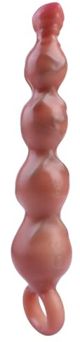 Analkugeln Silikon mit 4 Kugeln – Analkette für Mann & Frau – Analplug mit Zugring – Realistische Analtoys & Analexpander für Analdehne & Stimulation