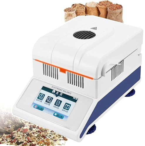 OWOHYG Analizzatore di umidità, analizzatore di umidità alogeno Digitale, capacità 50/100 g, precisione 0,001/0,002/0,005 g, leggibilità 0,02%, Touch Screen