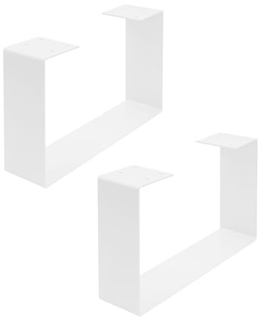2 stück Tischbeine, Tischgestell Metall, Tischuntergestell Couchtisch Beine aus Kohlenstoffstahl, Tischkufen für Couchtisch, Esstisch, Sitzbank, Möbelfüße Tischuntergestell (Weiß, 50 x 20 cm)