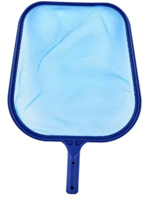 DECOMELODY Épuisette De Piscine Plate Bleu en Nylon Léger, Filet à Mailles Fines, Nettoyage Rapide des Débris, Épuisette De Réservoir Polyvalente pour Étang Et Aquarium