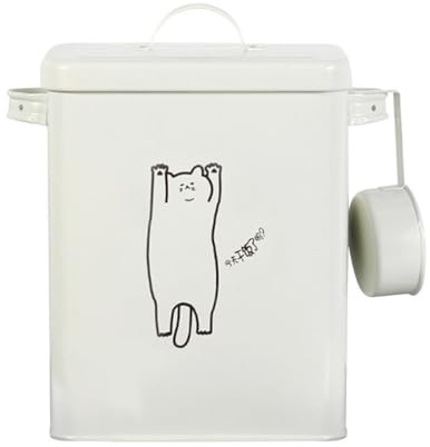 GLEAVI Conteneur Boîte de Stockage 12kg Chien en Fer Surface Lisse Croquettes et Design Hermétique pour Nourriture pour Chiens et Friandises