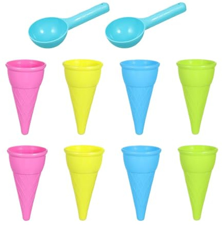 Generisch Eiswaffel-Spielzeug | 10-teilige Sandform - Eiscreme-Spielset | für Geburtstag, Kinder, Karneval, Klassenzimmer, Lernen, Sommeraktivitäten, Vorschule