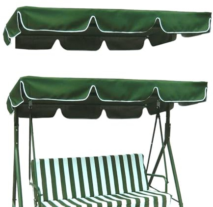 Swing Seat Canopy Replacement 249×185×18cm UV-Resistant Sun Shade Chair Cover | Waterproof Windproof Heavy Duty Rip Proof Swing Cover Replacement For Garden Playground Backyard Yard Patio