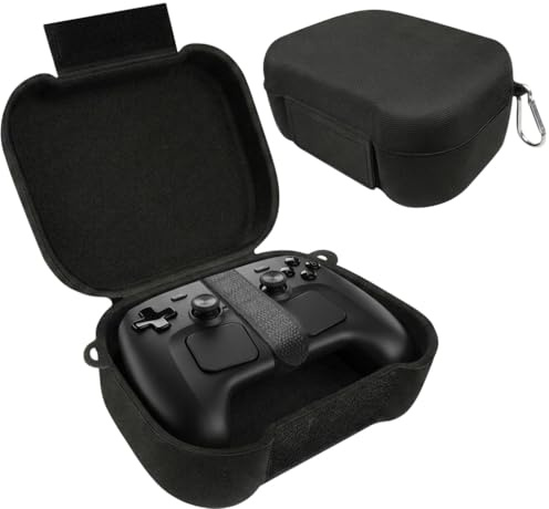 Game Controller Case for Steam Controller 2 2026, Hard Carrying Case Travel Storage Bag with Carabiner for Steam Controller 2 Accessories