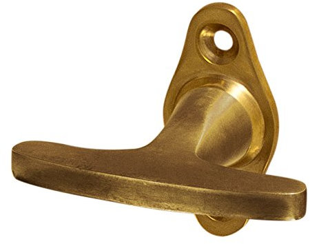 Ovaler Fenstergriff Jugendstil, Fensterolive antik, Messing, patiniert, ModellDresden P - handgefertigt nach historischem Vorbild