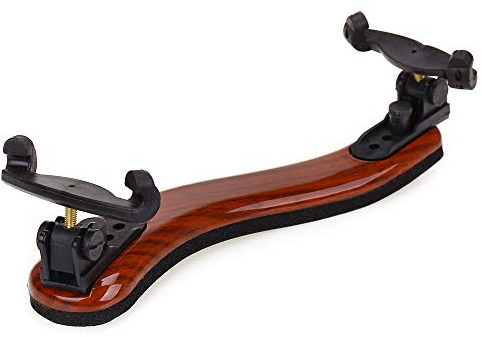 NANYI Violin Shoulder Rest for 4/4 and 3/4 with Collapsible and Height Adjustable Feet, Imitation wood grain.