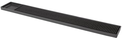 We Can Source It Ltd - Bar Service Mat, 1pc Non-Slip Rubber Bar Mats, Black, 61cm x 8cm for Coffee Bar, Kitchen, Restaurants