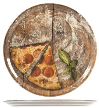 SATURNIA Slice Confezione 6 Piatti Pizza, Porcellana, Assortito, 33 Cm