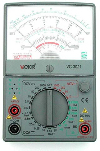 Victor VC3021 Multimètre Analogique Galvanomètre Tension DC AC 1000V Résistance Courant Transistors PNP NPN
