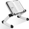 Soporte multifuncional para computadora portátil con ajuste de altura y ángulo, soporte ergonómico para libros con clip para páginas para libros de texto grandes y pesados