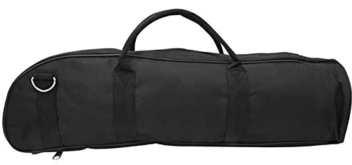 Jopwkuin Trompetenkoffer, Nylon, Schwarz, B♭, Modern, Tasche für Trompete, Doppelreißverschluss, weicher Innenstoff, strapazierfähig, leicht, hochwertig, ergonomisch, einfach zu tragen