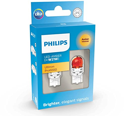 Philips Ultinon Pro6000 LED T10 lampe de signalisation automobile (W5W), 4.000K, 11065 AU60, 12V, Amber Blanc