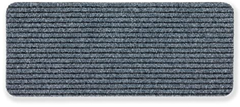 Astra Zerbino interno grigio antiscivolo antipolvere - tappetino per porta 25x60 cm idrorepellente - Rib Line zerbino antistatico resistente
