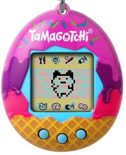 Bandai - Tamagotchi - Tamagotchi Original - Icecream - Elektronisches virtuelles Tier mit Farbdisplay, 3 Tasten und Spielen - Interaktives Haustier auf Deutsch - Kinderspielzeug ab 8 Jahren - 42922
